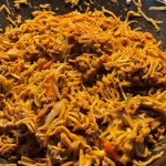 Pastagratäng med strimlad skinka